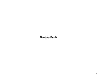 11
Backup Deck
 