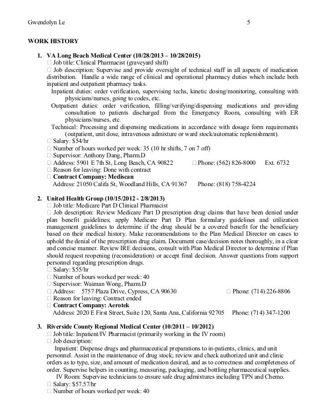 gwen le cover letter resume 1 22 2016 clinical pharmacist cover letter