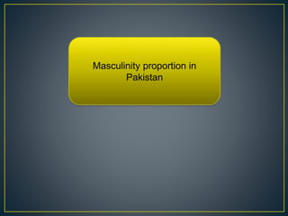 Masculinity proportion in
Pakistan
 