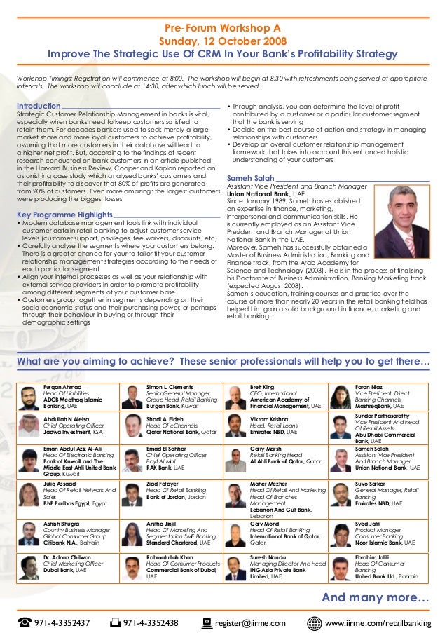 Retail Banking Forum Oct 2008 Dubai