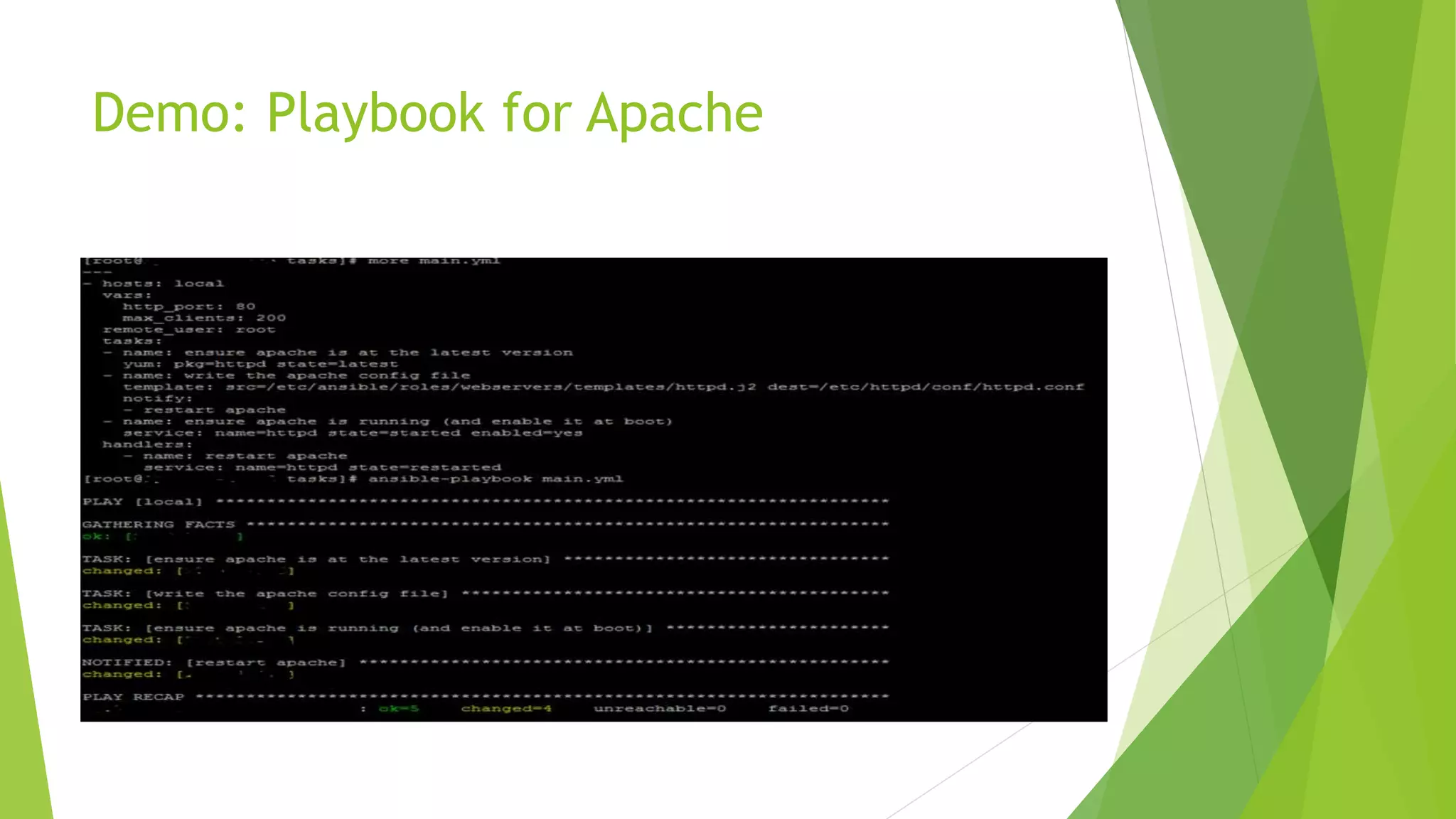 Demo: Playbook for Apache
 