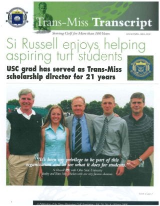 Si Russell Trans-Miss Golf Assoc Feature Article Winter 2008 - 2009
