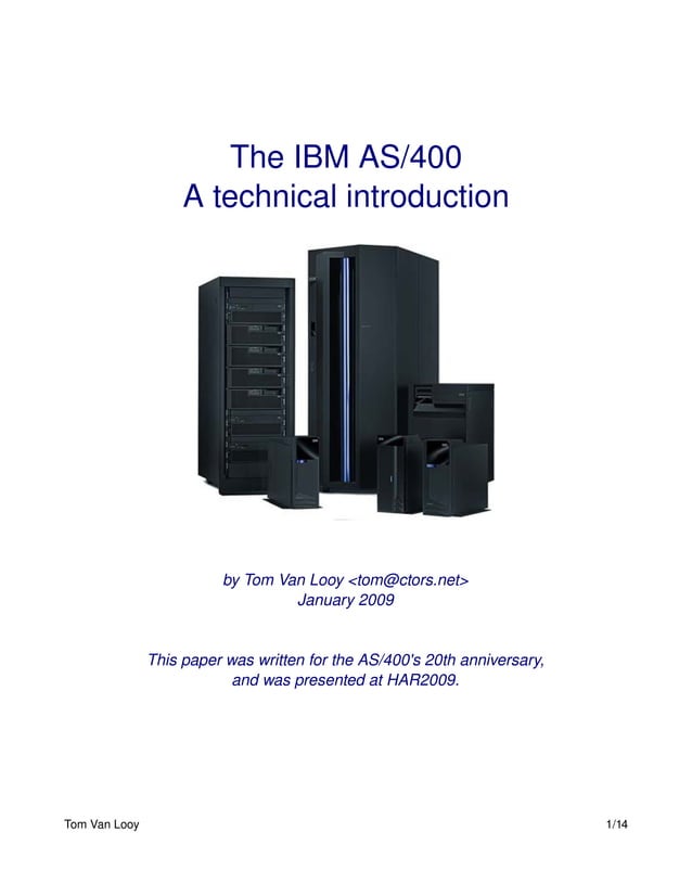 Introduction to the IBM AS/400 | PDF