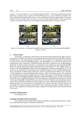 Object detection and tracking with decoupled DeepSORT based on αβ ...