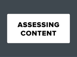 ASSESSING
  INSERT
 CONTENT
 
