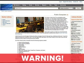 website tips




       WARNING!
 