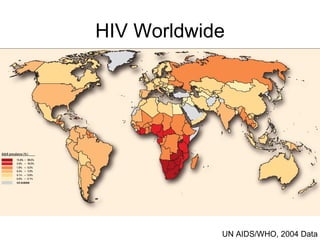 HIV Worldwide




            UN AIDS/WHO, 2004 Data
 
