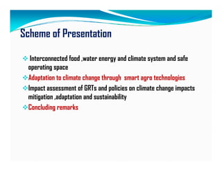 Adaptation to Climate Change in Agriculture: Review of Food Security ...