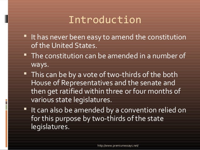 u. s. constitution amendment essay Order instructions constitutional amendment exercise (15 points) create your own 28th amendment to the united states constitution write an amendment. u. s. constitution amendment essay Order instructions constitutional amendment exercise (15 points) create your own 28th amendment to the united states constitution write an amendment.