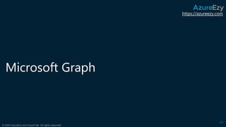 https://azureezy.com
© 2020 AzureEzy and AzureTalk. All rights reserved!
Microsoft Graph
19
 