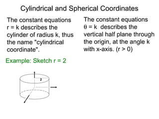 27 triple integrals in spherical and cylindrical coordinates | PPT