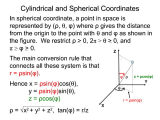 27 triple integrals in spherical and cylindrical coordinates | PPT