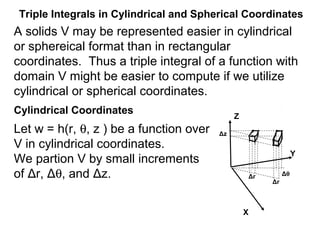27 triple integrals in spherical and cylindrical coordinates | PPT