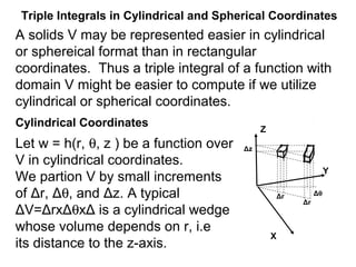 27 triple integrals in spherical and cylindrical coordinates | PPT