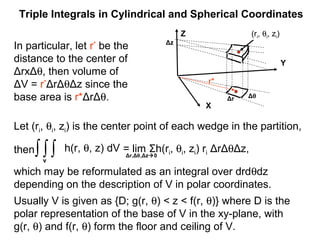 27 triple integrals in spherical and cylindrical coordinates | PPT