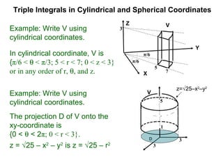 27 triple integrals in spherical and cylindrical coordinates | PPT
