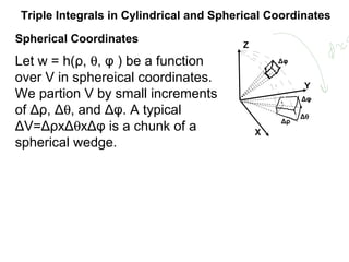 27 triple integrals in spherical and cylindrical coordinates | PPT
