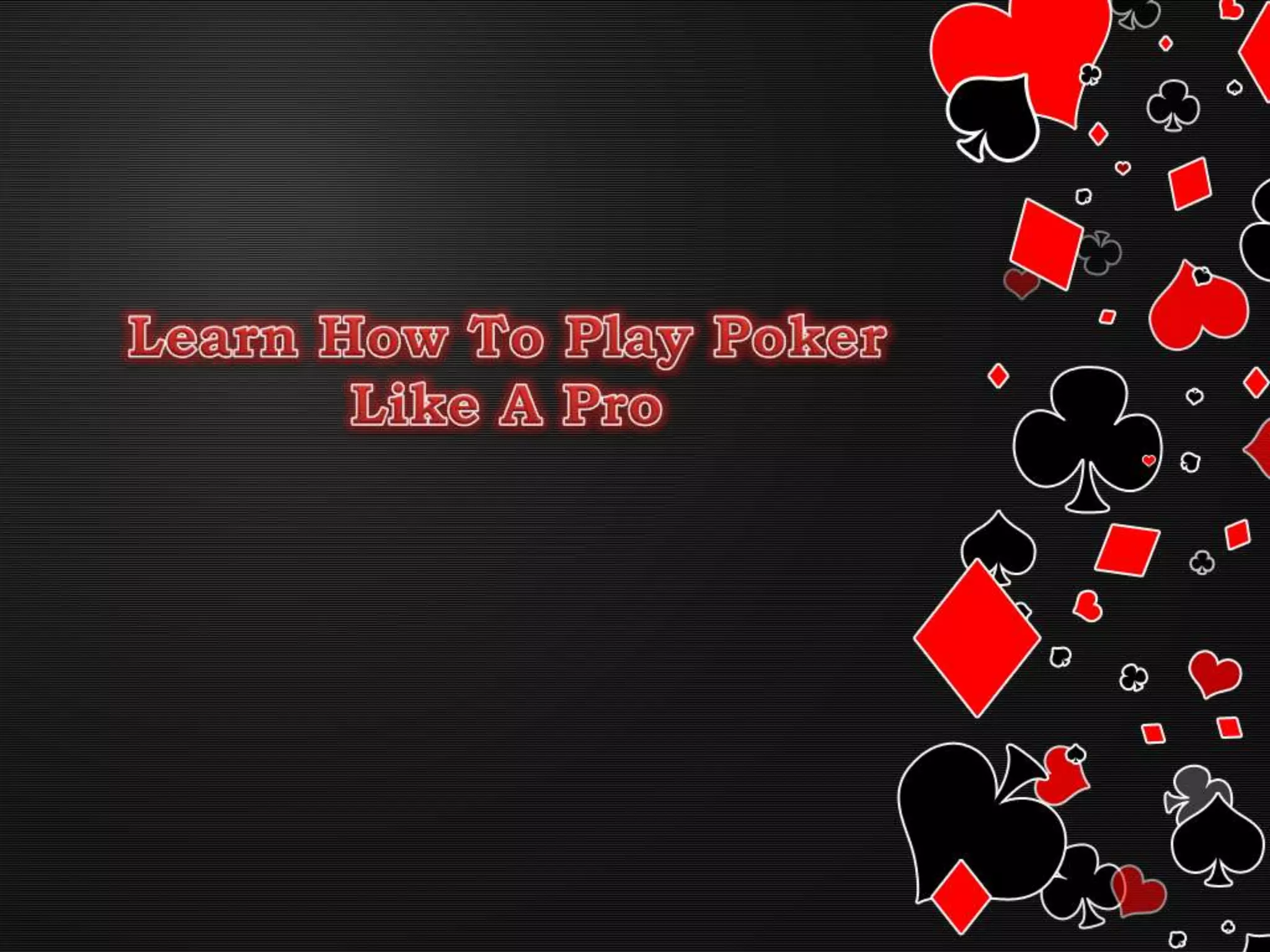 $100 underground e book - How to be a champion in online poker games | PPTX