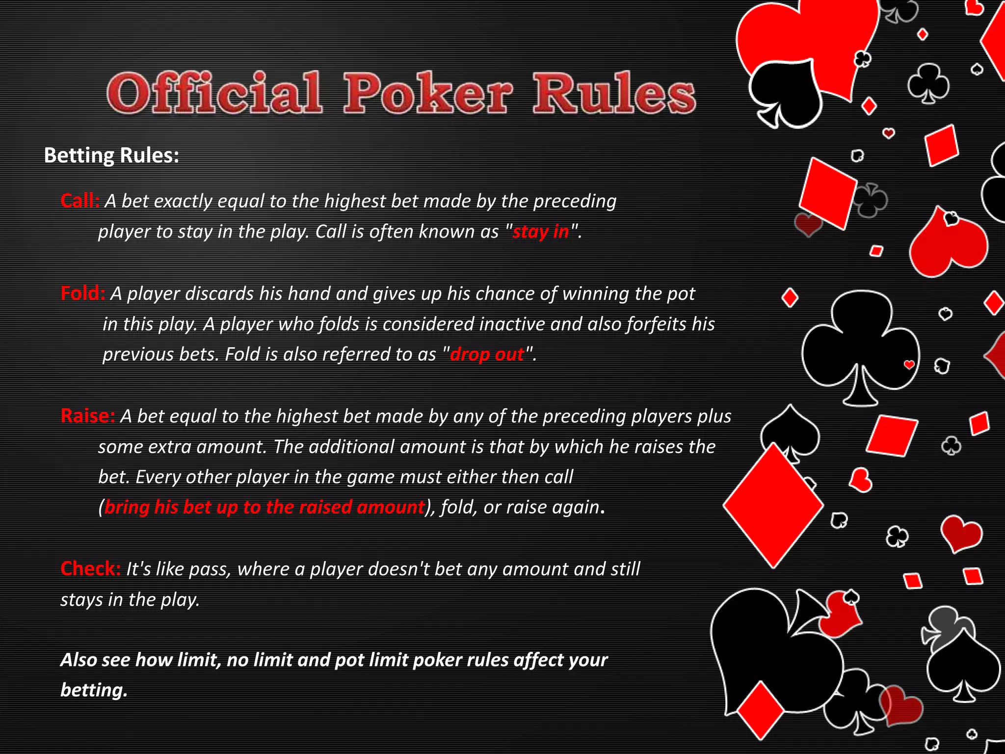 $100 underground e book - How to be a champion in online poker games | PPTX