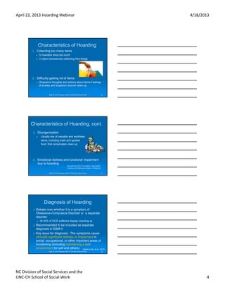 Hoarding Strategies.pdf Hoarding by UNC - Chapel Hill School of Social Work | PDF