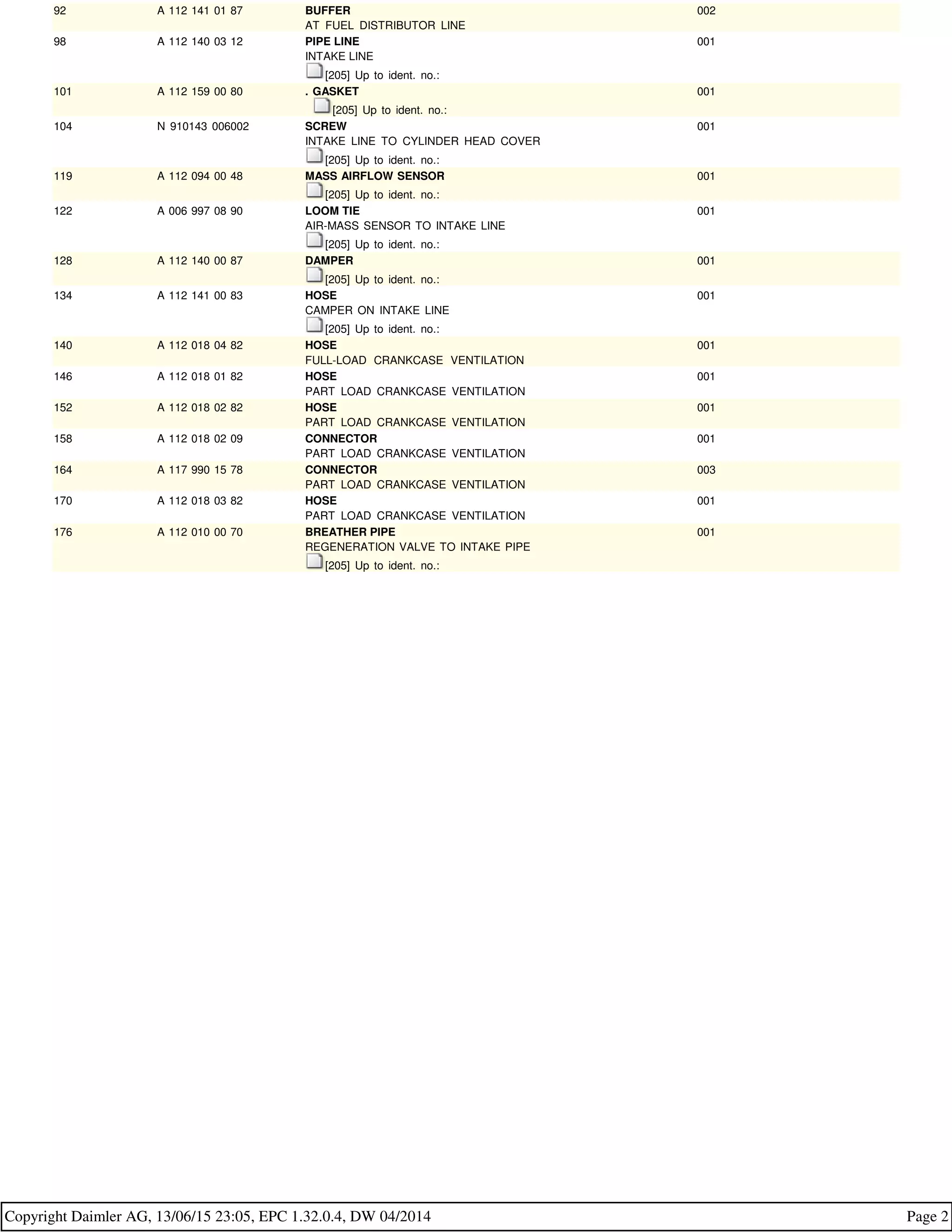 Mercedes benz m112 engine - epc | PDF