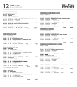 12   quarta-feira
     28 de novembro de 2012
                              Diário Oficial
                               GUARUJÁ
 
