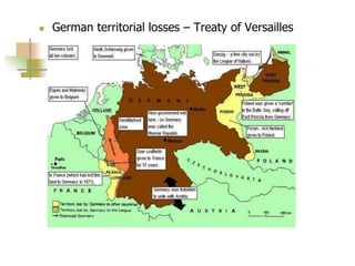  German territorial losses – Treaty of Versailles
 