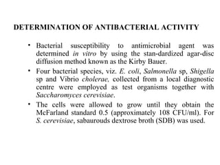 ANTIMICROBIAL AND ANTIHELMENTHIC ACTIVITY OF TERMINALA CHEBULA | PPT