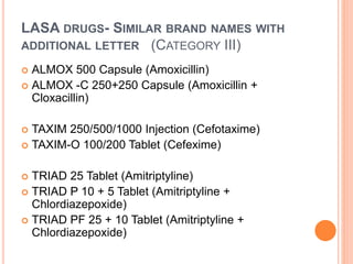 LASA drugs | PPTX