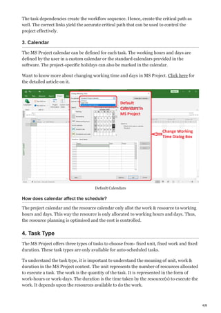How Does MS Project Works 6- Task Controlling Factors | PDF
