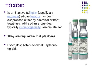 Toxoid Examples PAEDIATRIC IMMUNIZATION LECTURE - EDITED.ppt
