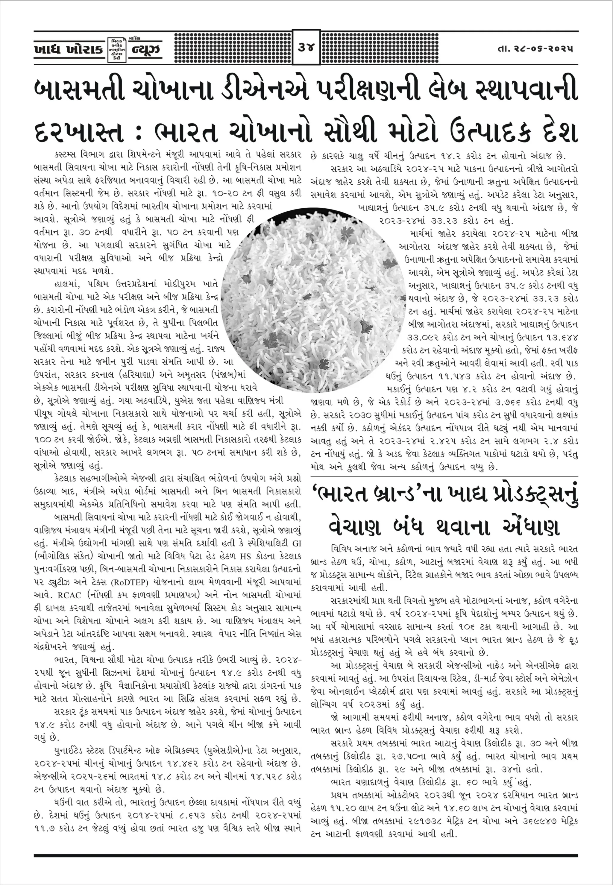 Khadhya Khorak News June 2025 A best Gujarati Food Magazine
