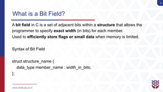 28.Unions and Bit-fields.pptx in C programming | PPTX