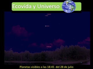 Planetas visibles a las 18:45  del 28 de julio 