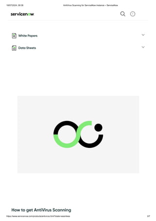 ServiceNow AntiVirus Scanning protect integrity.pdf