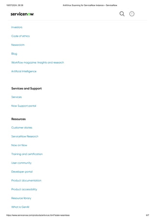 ServiceNow AntiVirus Scanning protect integrity.pdf