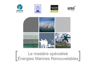 Le mastère spécialisé
Énergies Marines Renouvelables
 