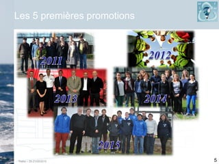 Thétis – 20-21/05/2015 5
Les 5 premières promotions
 