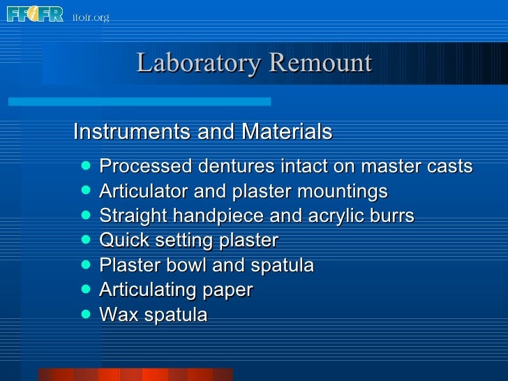 28.laboratory remount