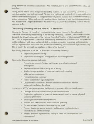 Discovering Geometry An Inductive Approach Teachers Guide And Answer ...