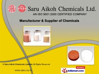 Manufacturer & Supplier of Chemicals
 