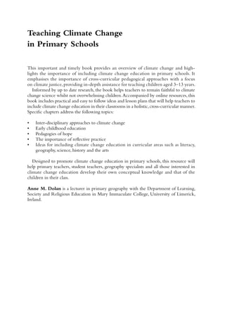 Teaching Climate Change In Primary Schools An Interdisciplinary ...