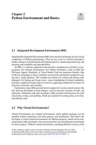 Python For Water And Environment 2024th Edition Anil Kumar Manabendra ...