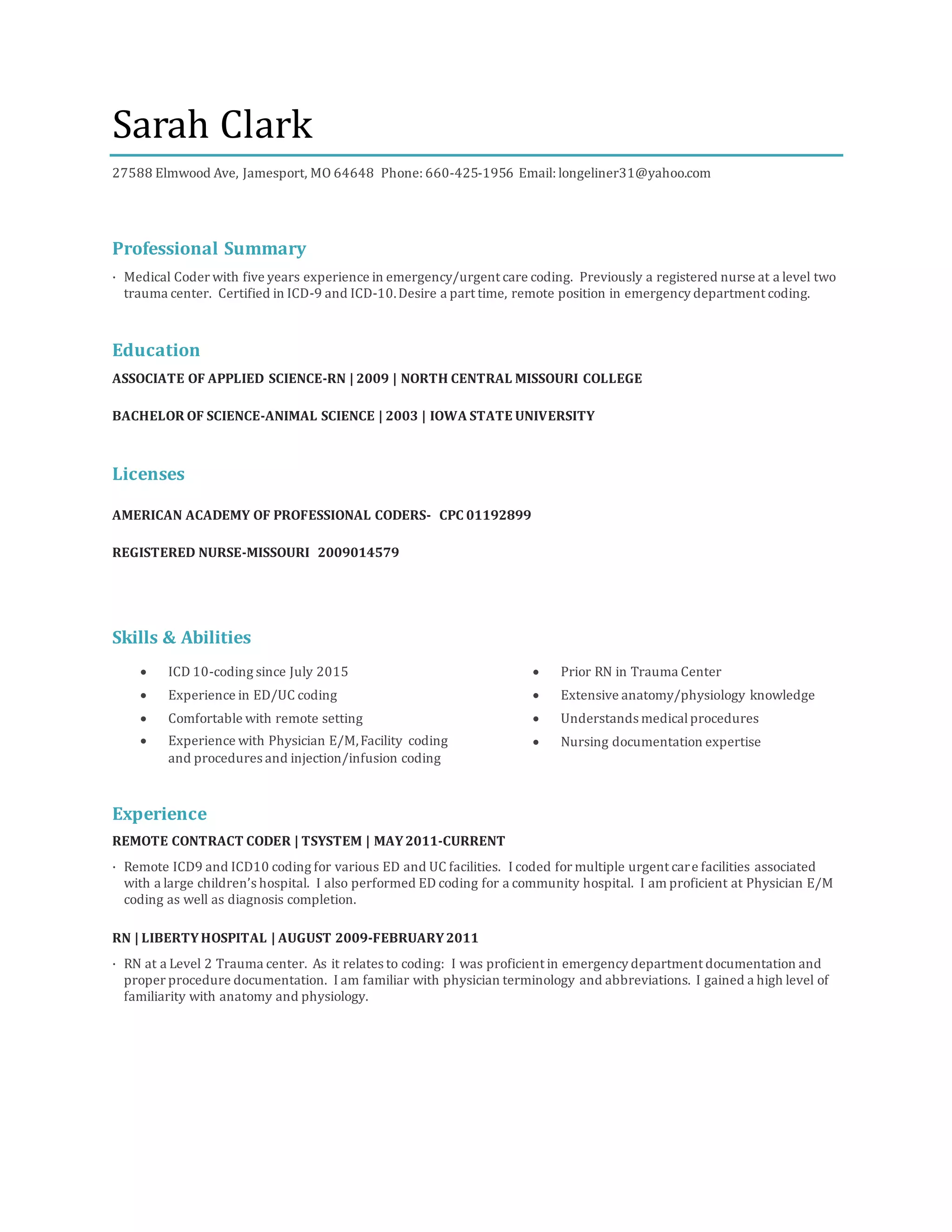 coding resume | PDF