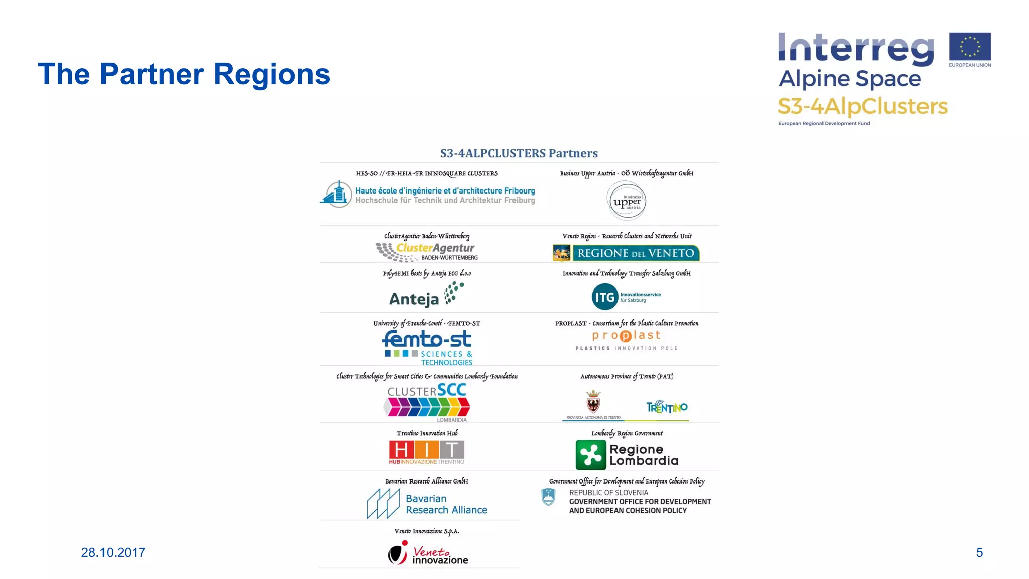 The Partner Regions
28.10.2017 5
 