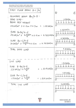 Beams and Columns Individual Calculations