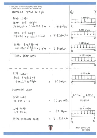 Beams and Columns Individual Calculations