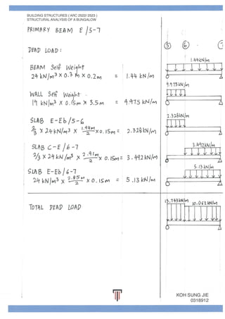 Beams and Columns Individual Calculations
