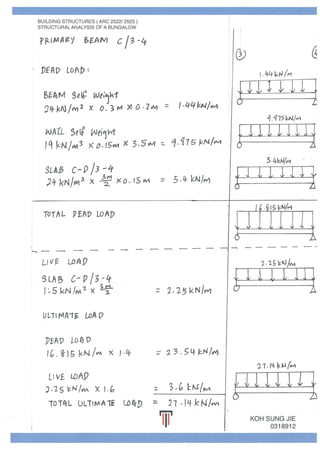 Beams and Columns Individual Calculations