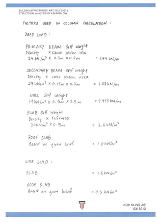 Beams and Columns Individual Calculations